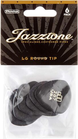 JIM DUNLOP JD Jazztones™، أسود، طرف دائري كبير، 6/عبوة اللاعبين in Kuwait