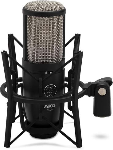 AKG ميكروفون مكثف P420 مع حامل نوكس ستوديو وفلتر بوب وكابل اكس ال ار in Kuwait