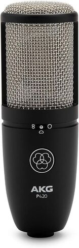 AKG ميكروفون مكثف P420 مع حامل نوكس ستوديو وفلتر بوب وكابل اكس ال ار in Kuwait