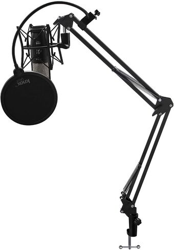 AKG ميكروفون مكثف P420 مع حامل نوكس ستوديو وفلتر بوب وكابل اكس ال ار in Kuwait
