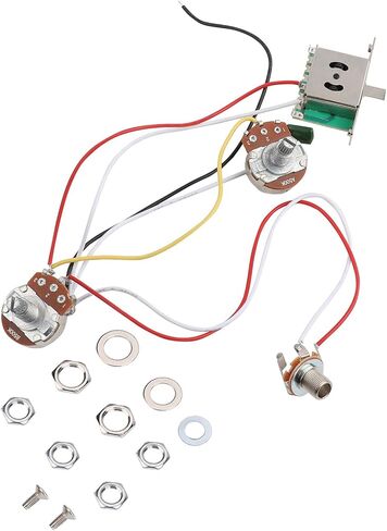 سهلة التركيب من Crisis، مجموعة أدوات أسلاك كهربائية سلكية مسبقًا، مجموعة أحزمة أسلاك الجيتار، صيانة التقاطات منخفضة الضوضاء للتوصيل بالجيتار الكهربائي in Kuwait