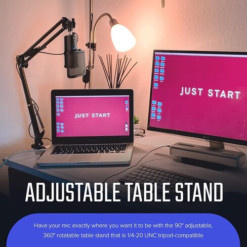 Creative Live! Mic M3 24-bit/96kHz USB Microphone with Cardioid/Omni Polar Patterns, Mic-Monitoring, Mute Button, Detachable Pop Filter/Table Stand in Kuwait