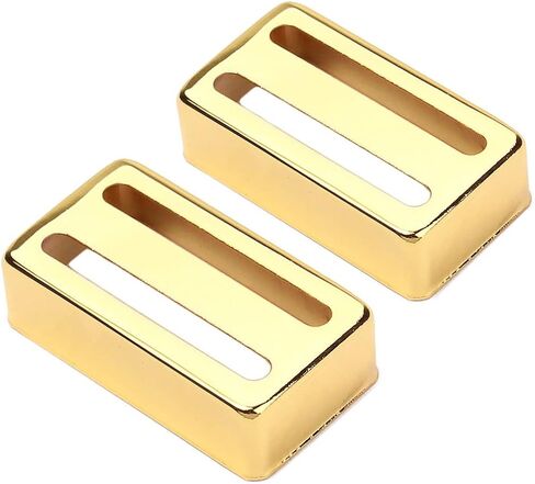 TUOREN 2Pcs Copper Two Slot Style Frame Humbucker Pickup Cover for Strat Electric Guitar Parts (Black) in Saudi Arabia