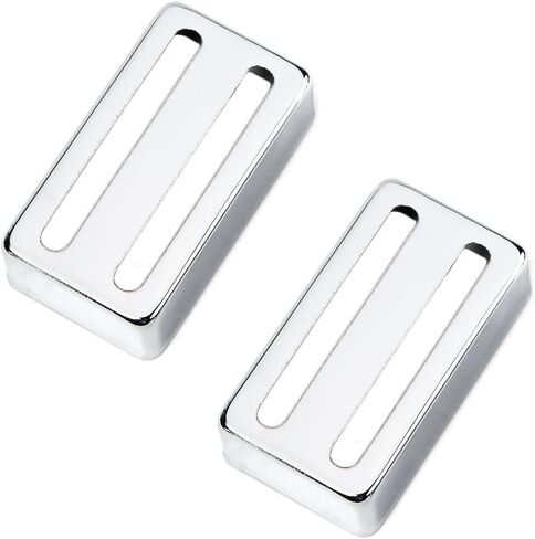 TUOREN 2Pcs Copper Two Slot Style Frame Humbucker Pickup Cover for Strat Electric Guitar Parts (Black) in Saudi Arabia