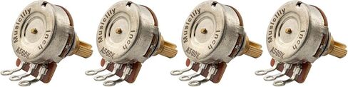 Musiclily Pro A250K Full Brass Inch Sized Fine 24-Spline Split Shaft Pots Audio Taper Potentiometers for USA Electric Guitar Bass (Set of 3) in Kuwait