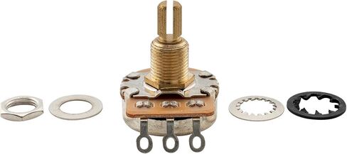 Musiclily Pro A250K Full Brass Inch Sized Fine 24-Spline Split Shaft Pots Audio Taper Potentiometers for USA Electric Guitar Bass (Set of 3) in Kuwait