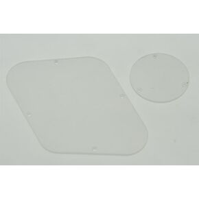 KAISH Clear LP Rear Control Switch Plate Transparent Back Plate Cover For Epi Les Paul