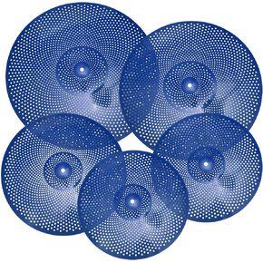 MECCANIXITY Mute Cymbal Set 14Inch/16Inch/18Inch/20Inch Low Volume Practice Cymbal with Bag (Blue, Pack of 5) in Saudi Arabia