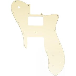 Musiclily Pro 16 Holes Wide Range Humbucker Guitar Pickguard For USA/Mexico Fender 72 Tele Custom Style Electric Guitar, 4Ply Vintage Tortoise