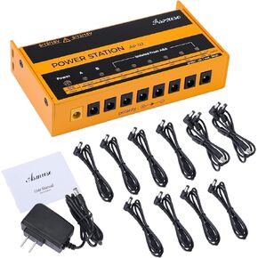 مزود طاقة لدواسة الجيتار - 8 مخارج تيار مستمر معزولة لدواسة تأثير 9 فولت/12 فولت/18 فولت 200 مللي أمبير، مزود طاقة لوحة الدواسة مع دائرة كهربائية قصيرة ذكية وحماية من التيار الزائد in Kuwait