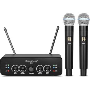 ميكروفون لاسلكي محمول Depusheng R3 UHF، ميكروفون لاسلكي ديناميكي معدني بالكامل، مناسب للكاريوكي، الكنيسة، الزفاف، المؤتمرات، الحفلات in Kuwait