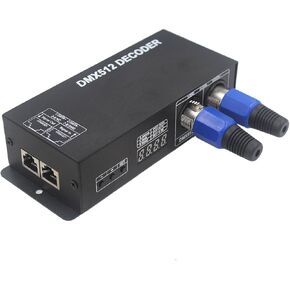 جويلت وحدة تحكم LED DMX512 ديكوردر 3 قنوات 3 × 8 امبير 288 واط شاشة رقمية تيار مستمر 12 فولت - 24 فولت لشريط اضاءة RGB 5050 3528