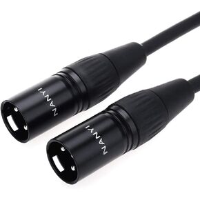 NANYI Microphone Cable XLR to XLR Patch Cables, 3-Pin XLR Male to Male mic Cable DMX Cable Patch Cords with Oxygen-Free Copper, 1.6Feet/0.5Meter in Kuwait
