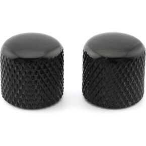 Musiclily Pro Inch Fine 24 Splines Steel Dome Knobs Push-on Control Knob 18mm for USA Electric Guitar or Bass, Gold (Set of 2)