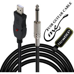كابل جيتار يو إس بي، كابل تسجيل USB للكمبيوتر الشخصي مع كابل تسجيل USB، كابل تسجيل يو إس بي إلى 6.5 مم كابل تسجيل كمبيوتر جاك (كابل غيتار يو إس بي in Kuwait