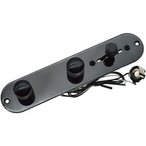 Dopro Loaded Control Plate Pre-Wired 3-Way Control Plate with Wiring Harness for Fender Tele/Telecaster Guitars Black