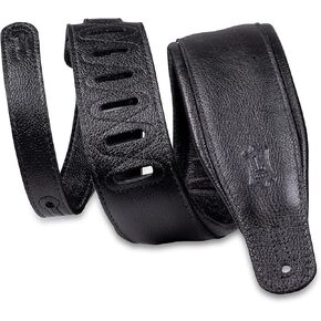 Levy's Leathers 3.25" Wide Garment Leather Guitar Strap in Dark Brown with Cream Backing (M26GP-DBR-CRM)