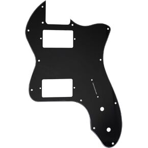 جيتار Musiclily Pro مزود بـ 12 فتحة مغطاة بجيتار HH للولايات المتحدة الأمريكية/المكسيك Fender 72 Tele Thinline Style جيتار كهربائي، 3 طبقات باللون الأسود