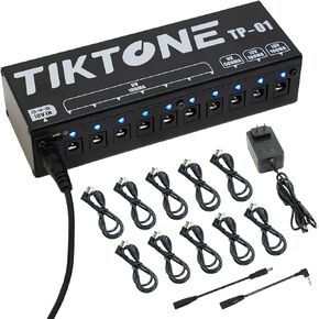 TIKTONE TP-01 Guitar Pedal Power Supply 10 DC Outputs for 9V/12V/18V Effect Pedal in Saudi Arabia