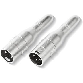 pegcabac XLR 3 Pin Male to 1/4" 6.35mm Female Jack Socket Audio Adapter, Professional Grade Conversion Adapters, Audio Cable Mic Cord Adapter Plug, Silver 4-Pcs in Kuwait