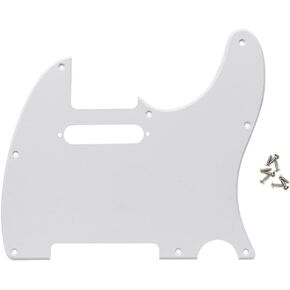 Shengsui 8 فتحات Tele Pickguard Pick Guard لوحة خدش لمذيع الولايات المتحدة الأمريكية/المكسيك درابزين 1Ply أسود