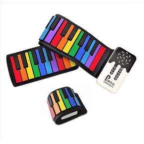 88 Key Roll up Piano Keyboard, pure piano sound source by France Dream, Portable Flexible, built-in both rechargeable battery and speaker/USB/HiFi stereo earphone as a gift (88 key Black)