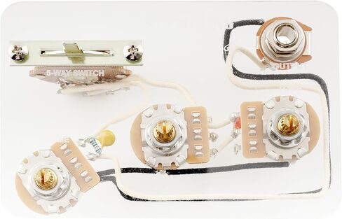 Musiclily Pro Electric Guitar DIY Wiring Kit Upgrade for American Style ST SSS with 5-Way Switch and 3A Pots, Nickel Jack in Saudi Arabia