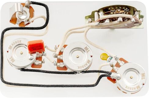 Musiclily Pro Electric Guitar DIY Wiring Kit Upgrade for American Style ST SSS with 5-Way Switch and 3A Pots, Nickel Jack in Saudi Arabia