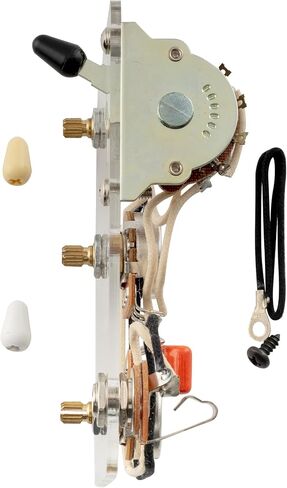 Musiclily Pro Electric Guitar DIY Wiring Kit Upgrade for American Style ST SSS with 5-Way Switch and 3A Pots, Nickel Jack in Saudi Arabia