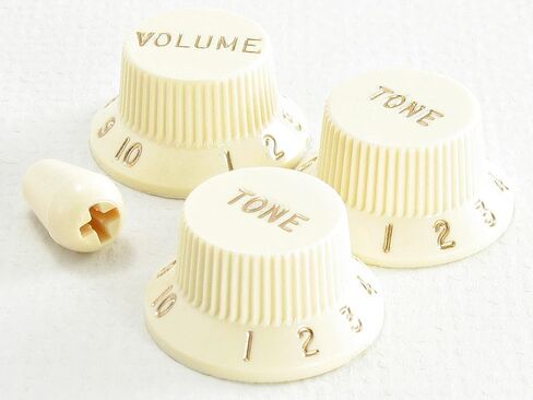 ToneShaper Fender Knob Set, Strat, Aged White in Kuwait
