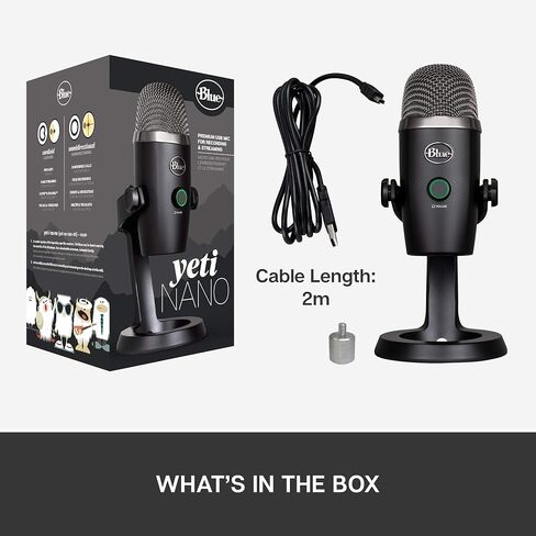 Blue Yeti Nano Premium USB Mic for Recording and Streaming - Blackout (Renewed) in Saudi Arabia