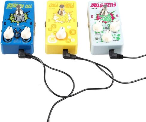 Daisy Chain 1 to 3/4/5 Ways Guitar Effects Pedal Power Supply Cable for 9V DC Adapter Plug (U.S.-Gauge Power Supply + 1 to 3 Way) in Saudi Arabia