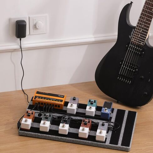 مزود طاقة لدواسة الجيتار - 8 مخارج تيار مستمر معزولة لدواسة تأثير 9 فولت/12 فولت/18 فولت 200 مللي أمبير، مزود طاقة لوحة الدواسة مع دائرة كهربائية قصيرة ذكية وحماية من التيار الزائد in Kuwait