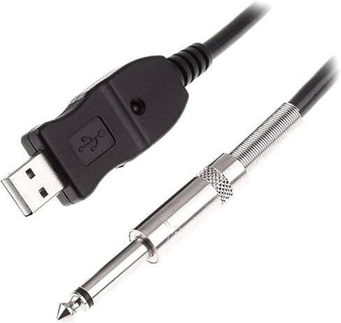 VAlinks USB Guitar Cable, USB Guitar Cord Male to 6.35mm 1/4" Mono Male Electric Guitar Cable, Computer Audio Connector Cord Adapter for Music Instrument Recording Singing (3m/10ft) in Kuwait