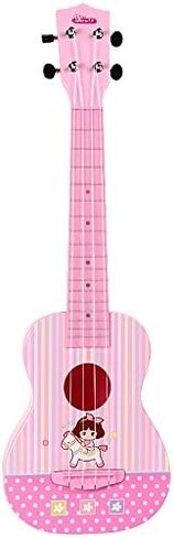 باولي لعبة القيثارة البلاستيكية الجميلة باللون الزهري الفاتح مع نغمة دقيقة ومفاتيح ضبط ممتازة لفتح الخيط ولوحة خلفية على شكل قوس in Kuwait