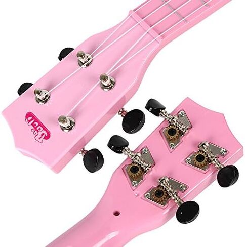 باولي لعبة القيثارة البلاستيكية الجميلة باللون الزهري الفاتح مع نغمة دقيقة ومفاتيح ضبط ممتازة لفتح الخيط ولوحة خلفية على شكل قوس in Kuwait