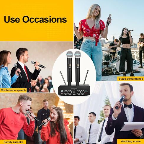 ميكروفون لاسلكي محمول Depusheng R3 UHF، ميكروفون لاسلكي ديناميكي معدني بالكامل، مناسب للكاريوكي، الكنيسة، الزفاف، المؤتمرات، الحفلات in Kuwait