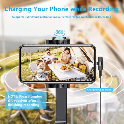 Wireless Lavalier Microphone for USB C Phone,Mini Plug-Play 2 Tiny Wireless Microphones for USB C Android Phone for Video Recording, YouTube/Facebook/TikTok/Interview/Vlog in Saudi Arabia