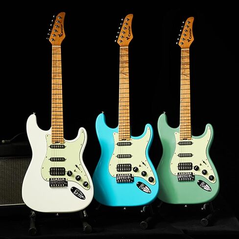 Censtar Electric Guitar,Coil Split H-S-S Pickups 6-string guitarra electrica,Roasted Mahogany Body and Maple Neck,Venus Solid Body Electric Guitars for Adults,for Professional/Full Size in Kuwait