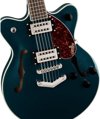 Gretsch G2655 Streamliner Center Block Jr. جيتار كهربائي مزدوج القطع مكون من 6 أوتار مع V-Stoptail ولوحة أصابع لوريل (اليد اليمنى، ياقوت منتصف الليل) in Kuwait