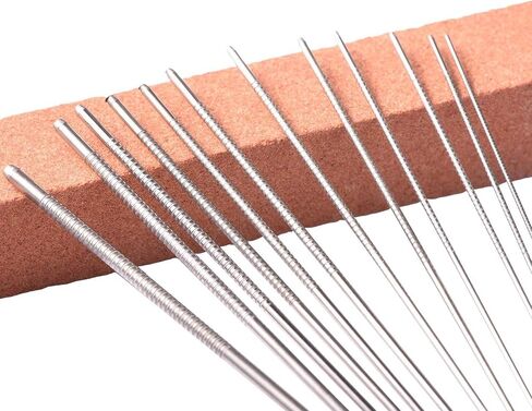 مجموعة مبرد سرج جسر الجيتار، 13 مبرد من الفولاذ المقاوم للصدأ بأحجام مختلفة مع حجر طحن للجيتار الصوتي الكهربائي القيثارة والجيتار والبانجو والمندولين (أخضر) in Kuwait