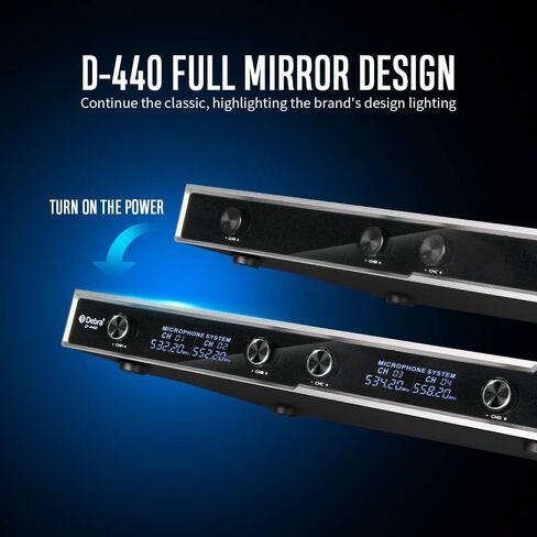 D Debra Audio D-440 UHF 4-Channel Wireless Microphone System with 4 Cordless Mics, Home Karaoke KTV Set, Ideal for Party, Church, Weddings, Stage, DJ, Outdoor, 300 Ft (2 Handheld & 2 Bodypack) in Kuwait