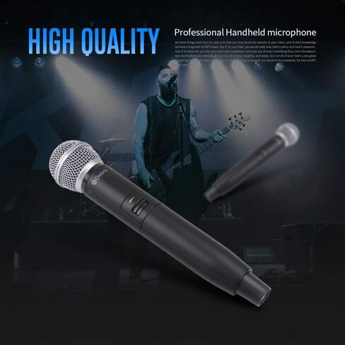 D Debra Audio D-440 UHF 4-Channel Wireless Microphone System with 4 Cordless Mics, Home Karaoke KTV Set, Ideal for Party, Church, Weddings, Stage, DJ, Outdoor, 300 Ft (2 Handheld & 2 Bodypack) in Kuwait