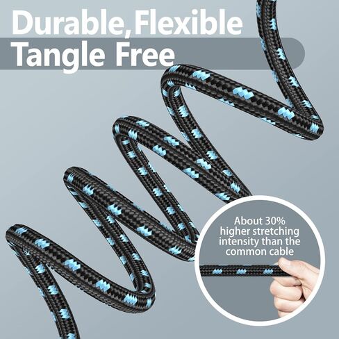 كابل جيتار SDYQD بطول 10 أقدام - 1/4 بوصة كبل أدوات ذهبي بزاوية قائمة - سلك جيتار كهربائي عالي الجودة وكابل أمبير - كابل أدوات كهربائية Pro Audio in Kuwait