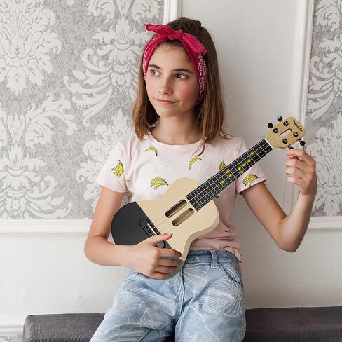 قيثارة الحفلات الموسيقية من بوبولي مقاس 23 انش من الخشب مع دروس مجانية عبر الانترنت للمبتدئين والبالغين والمراهقين والاطفال in Kuwait