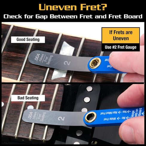 MusicNomad Precision Fret Evaluation Kit with Fret Rocker & Fret Gauge Tool (MN870) in Saudi Arabia