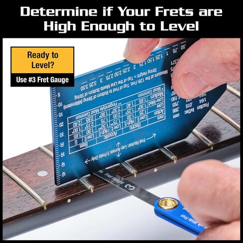 MusicNomad Precision Fret Evaluation Kit with Fret Rocker & Fret Gauge Tool (MN870) in Saudi Arabia