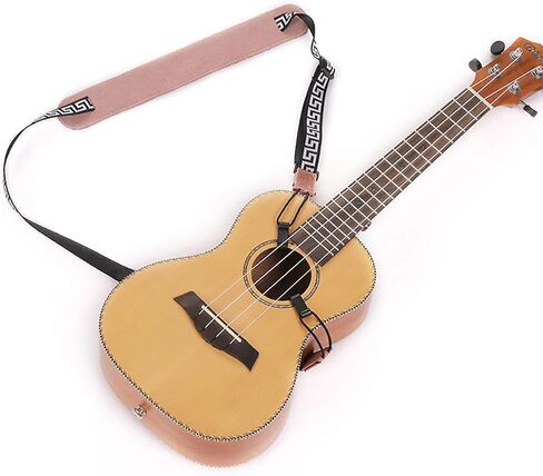 حزام كتف مزدوج الخطاف، لا يحتاج للثقب للجيتار الكلاسيكي سوبرانو تينور باريتون - مشبك على خطاف J بدون استخدام اليدين، حزام كتف بدون ثقب للاطفال والكبار (اسود وابيض) in Kuwait