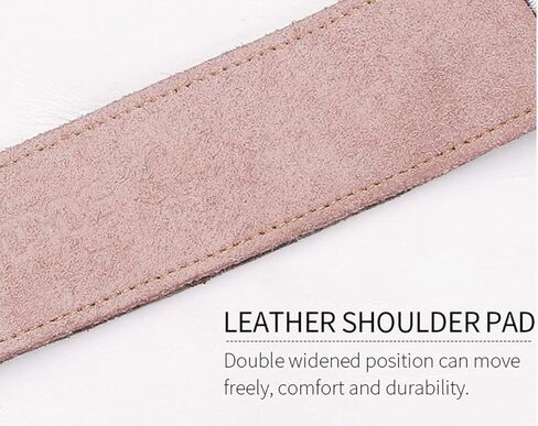 حزام كتف مزدوج الخطاف، لا يحتاج للثقب للجيتار الكلاسيكي سوبرانو تينور باريتون - مشبك على خطاف J بدون استخدام اليدين، حزام كتف بدون ثقب للاطفال والكبار (اسود وابيض) in Kuwait