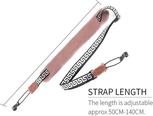 حزام كتف مزدوج الخطاف، لا يحتاج للثقب للجيتار الكلاسيكي سوبرانو تينور باريتون - مشبك على خطاف J بدون استخدام اليدين، حزام كتف بدون ثقب للاطفال والكبار (اسود وابيض) in Kuwait